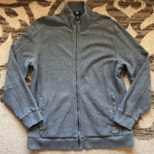 Calvin Klein Grey Zip Up Sweater Jacket Large